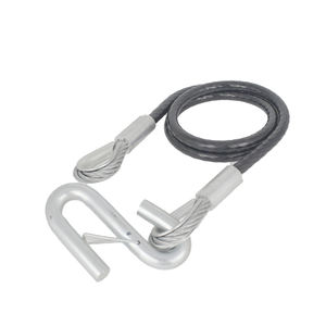 Nouveau câble de sécurité pour <span class=keywords><strong>remorque</strong></span>, crochet en S, corde à ressort avec verrouillage d'<span class=keywords><strong>attelage</strong></span> pour remorquage de VR, 3500 lb, fil en acier inoxydable - Product Image 3