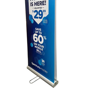Banner enrollable de doble cara Shanghai New And Heart de 85x200, portátil, de aleación de aluminio, desmontable, para eventos y exposiciones - Product Image 4