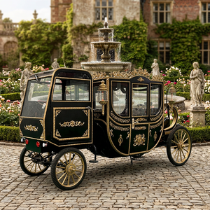 Calèche royale entièrement fermée sur mesure, idéale pour les mariages, les célébrations, les fêtes de jardin et les excursions. - Product Image 1