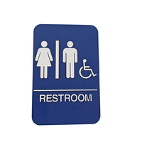 Panneau de signalisation ADA moderne personnalisé pour entreprises - Panneau de signalisation de salle de bain conforme ADA avec braille