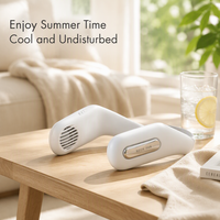 Ventilateur de cou rechargeable à 3 vitesses, mini climatiseur portable, ventilateur personnel rafraîchissant, ventilateur électrique portable pour les voyages en extérieur