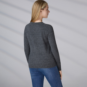 Custom GOTS Winter Ladies Long Sleeve <b>Pullover</b> European Luxury Solid Color 100% Cashmere Sweater for Women - Product Image 6