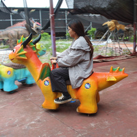 Vente en gros de voitures électriques pour adultes en forme de dragon orange |   Manège de dinosaure ambulant pour parc d'attractions à vendre