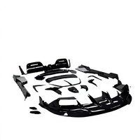 Kits de carrosserie pour Ferrari SF90 avec diffuseur avant et arrière, spoiler et jupes latérales en fibre de carbone sèche - Pièces de rechange premium