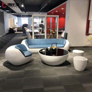 BOBIAO bianco lucido Executive singolo 3 posti in tessuto <span class=keywords><strong>Ceo</strong></span> Lounge in pelle per il tempo libero ricevimento dentale visitatore in attesa di ufficio divano - Product Image 4