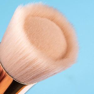Brocha Kabuki de Pelo Sintético para Base, Brocha para Polvo Suelto y Colorete, Herramientas de Maquillaje Personalizadas con Mango Metálico para Aplicación Facial - Product Image 3