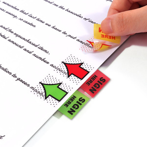 Onglets de signature, autocollants de signature, autocollants adhésifs pour signature notariée, onglets de date, autocollants flèches, drapeaux pour bureau, école, étudiants - Product Image 6