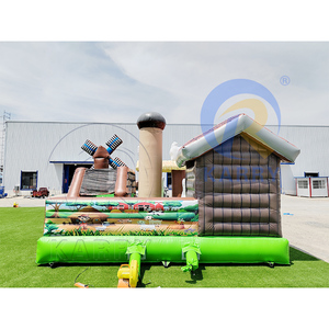 Château gonflable sur le thème de la ferme avec moulin à vent et animaux pour les fêtes d'<span class=keywords><strong>anniversaire</strong></span> sur le thème de la ferme et les événements de maternelle - Product Image 3