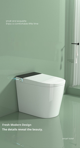 833 Toilette intelligente ronde blanche au design moderne et élégant, avec fonction de chasse d'eau intégrée en cas de panne de courant et lumière nocturne - Product Image 5