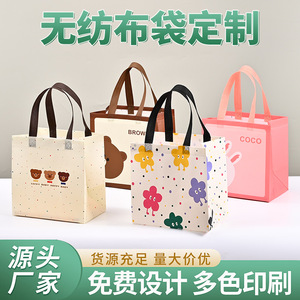 Cankun Nonwoven <b>Bags</b> Coco Rabbit Three Bears Brown Bear Tote <b>Bag</b> Custom Logo Printing General Packaging - Product Image 5