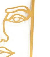 Décoration murale Vivegate Gold Minimalist Female Body Single Line Metal Art Decor Gold Women Body Abstract Minimalist Line