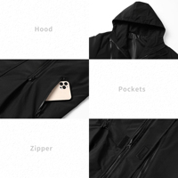 Veste bomber unisexe coupe-vent décontractée en toile avec fermeture éclair sur le devant, idéale pour le sport et la randonnée, avec logo personnalisé, service OEM