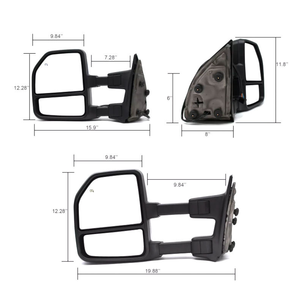 Espejo Lateral de Alta Calidad en Negro ABS+Vidrio para Camionetas F250/F350/F450 Super Duty 2008-2016, Retrovisor Compatible - Product Image 3