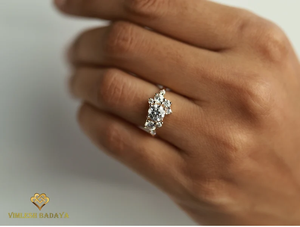 Anillo de Compromiso con Diamantes Cultivados en Laboratorio de 1.4 TCW, Anillo de Boda con Diamantes Cultivados en Laboratorio Certificados por IGI, Anillo Elegante de Oro Sólido de 14K - Product Image 4