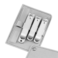 WELLFLYER Ensemble complet d'outils de manucure et de pédicure portables MS-883 avec grand coupe-ongles biseauté Coffret cadeau de soins personnels