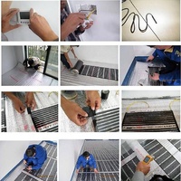 Usine 50m2 Systèmes de chauffage par le sol électrique Installation facile 110v 220v Plinthes chauffantes hydroniques Chauffage par le sol flexible 230v