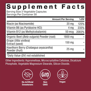 GMP chứng nhận Tổng số củ cải đường củ cải đường 1800mg giúp duy trì huyết áp khỏe mạnh 90 viên nang - Product Image 5