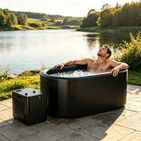 Bain de glace portable pour la récupération des athlètes, baignoire à immersion froide en PVC DWF gonflable avec refroidisseur d'eau pour la récupération sportive