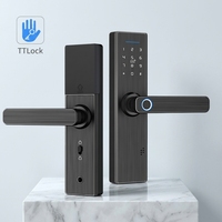 Cerradura Inteligente Semiautomática con Control Remoto por Aplicación Wi-Fi, Cerradura Biométrica Digital con Código para Puerta Principal Residencial