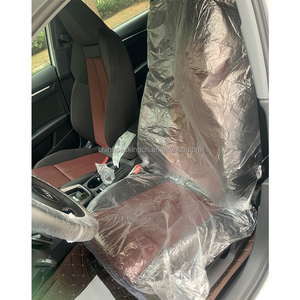 Vente en gros, ensemble de 5 pièces de Protection de voiture en <span class=keywords><strong>plastique</strong></span>, housses de <span class=keywords><strong>volant</strong></span> de voiture, housse de siège et tapis de sol - Product Image 5