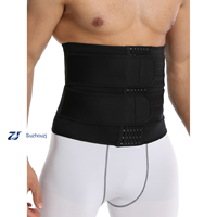 Ceinture de sudation abdominale pour hommes à 6 boutons, à double boucle auto-agrippante, en chloroprène, pour l'absorption de la transpiration et le remodelage de la taille
