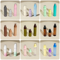 Flacon pulvérisateur PET dépoli transparent 50ml 100ml 120ml avec logo personnalisé, pulvérisateur PP à brume fine et couvercle AS pour emballage de toner de soin de la peau