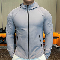 Veste de course pour homme, impression personnalisée, vêtements streetwear, veste à capuche zippée, veste de sport, veste de fitness, chemisier de gym