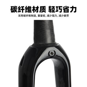 Horquilla de Bicicleta de Carretera Bolany, Completamente de Fibra de Carbono, 700C, Rígida, con Eje, Negra - Product Image 2