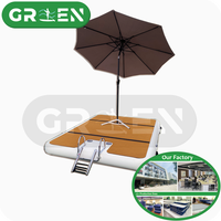 Machine de fabrication de quai flottant à combinaison personnalisée ponton gonflable quai de jet ski île flottante gonflable nettoyer le bateau