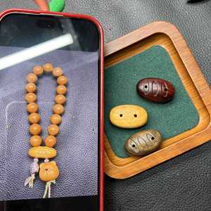 Cuentas de madera tallada en forma ovalada para hacer pulseras, accesorios de joyería DIY, material de madera natural - Product Image 2