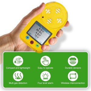 Detector de Gases Industrial Portátil Cuatro en Uno, Detecta Gases Tóxicos, Oxígeno, Monóxido de Carbono, Alta Precisión, IP66, Pantalla de 2.0 Pulgadas - Product Image 5