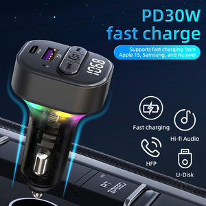 ที่ชาร์จในรถยนต์แบบพอร์ต<span class=keywords><strong>ค</strong></span>ู่ Type-C PD30W อะแดปเตอร์ชาร์จเร็วพิเศษ<span class=keywords><strong>ส</strong></span>ำหรับโทรศัพท์, ช่องเสียบที่จุดบุหรี่แบบ USB 2 พอร์ต - Product Image 2