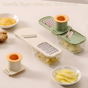 Großhandel Neuer Drei-in-Eins Manueller Ingwer-Knoblauch-Zerkleinerer PP Haushalt Küche Multifunktions-Schneider Reibe Zerkleinerer Knoblauchpaste - Product Image 3