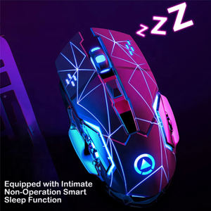 Ratón para Juegos Mecánico Silencioso de 1200 DPI, Ratón Inalámbrico para Juegos con Iluminación para Portátil - Product Image 5