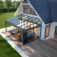 Design moderne, terrasse, jardin, villa, balcon, véranda extérieure personnalisée en alliage d'aluminium, solariums