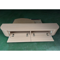 Meuble TV mural Japandi en chêne clair, style minimaliste, pour salon, console multimédia, unité de divertissement, décoration intérieure - Vente en gros usine