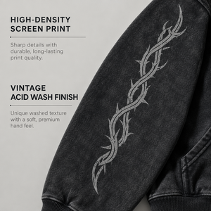 Sweat-shirt à capuche oversize pour homme, broderie tête de mort, streetwear, veste zippée, manches classiques, coton French Terry, vêtement d'automne - Product Image 3