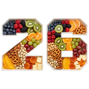 White <b>Plastic</b> Number 26 Decorative <b>Box</b> Letter <b>Display</b> Container for Home Bedroom Nursery Decor - Product Image 1