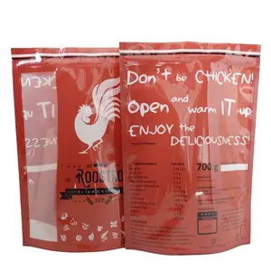 定制直立袋食品级塑料袋可重新密封拉链冷冻食品鸡肉包装