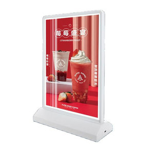 Boîte à lumière LED de bureau A5/A4 ultra-mince, double face, rechargeable, en aluminium, haute luminosité, décorative, pour affichage publicitaire et menus - Product Image 5