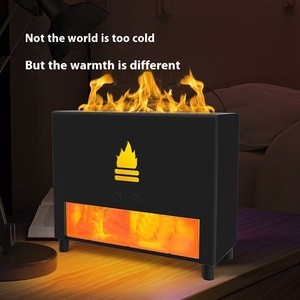 Xách tay USB LED đèn bàn với 5V ngọn lửa bầu không khí mô phỏng New tạo độ ẩm Aroma khuếch tán tường nhà bếp gỗ bóng râm phòng sử dụng - Product Image 5