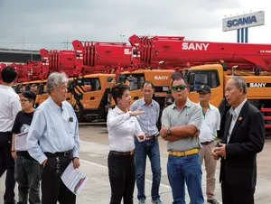 SANY SAC 1600S 100/160 Tonnen Kran LKW tragbare Krane hydraulische LKW montiert Camion Grue Benne Groß kran