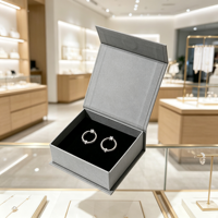 Emballage de luxe en papier recyclé couché pour bijoux, boîtes rigides gaufrées avec fermeture magnétique pour la vente en gros et l'image de marque des boutiques