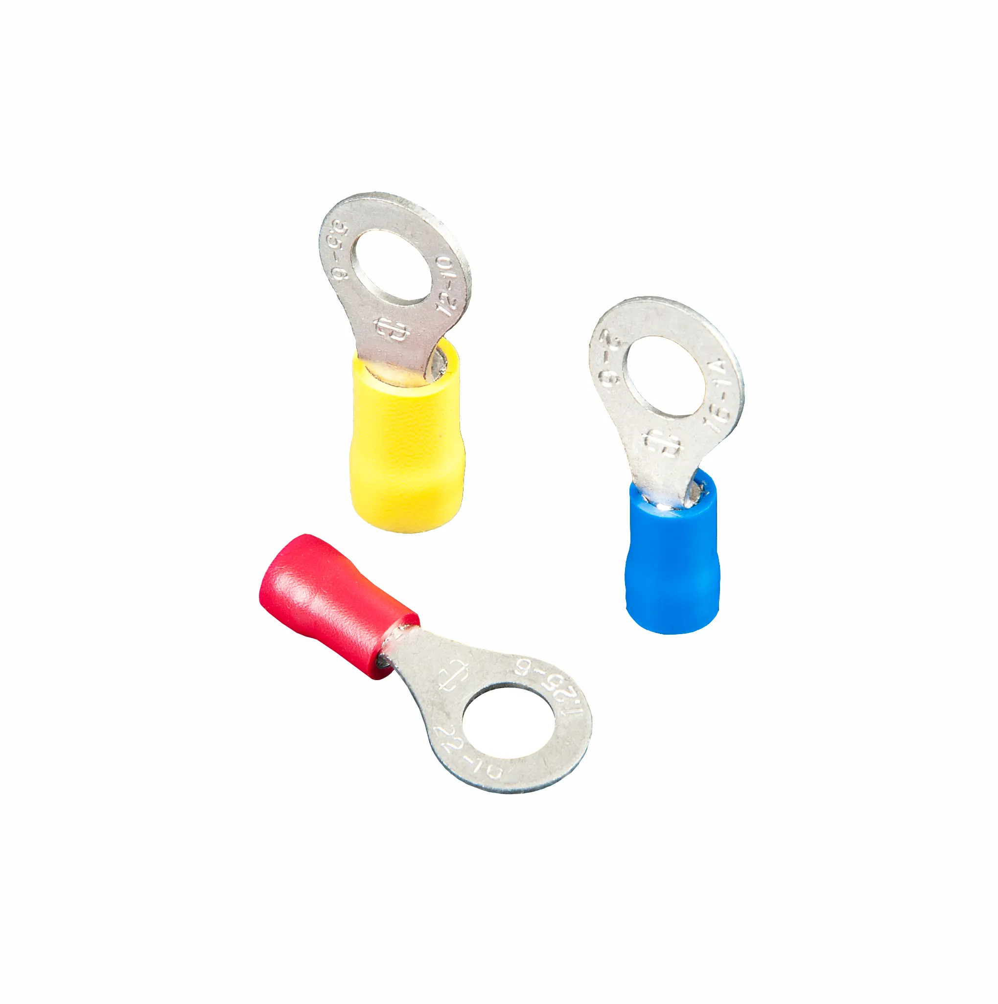 Isolierte Einfach Entry Ring Terminal Vinyl lnsulated-einzel sleeve Terminals Kupfer Isoliert Ring Terminal