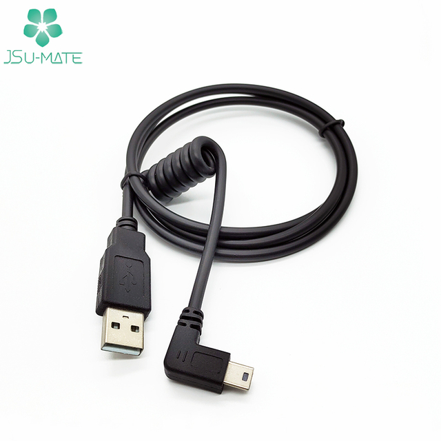 Custom Camera USB Cord Type a to Mini-B USB Charger Cable Coiled USB-A Male to 5 Pin Mini-B Male Charging Cable for Camera