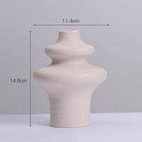 Vase en céramique givrée nordique en spirale - Design moderne pour la décoration de mariage, de la maison et du bureau - Base antidérapante écologique
