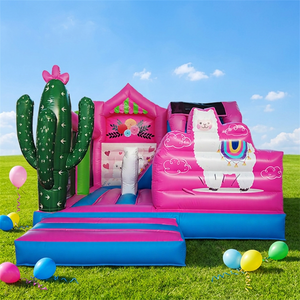 WINSUN Thematic <b>Inflatable</b> Animal Castle Combo Wet Dry Slide PVC Material Lead-free & Fireproof Customizable Size Easy Setup - Product Image 1