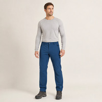 Pantalon formel pour homme de haute qualité, bleu, tissé, en polyester et élasthanne, extensible, coupe-vent, imperméable, séchage rapide, pour l'extérieur