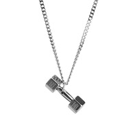 Colliers pendentifs de sport de mode européenne américaine Dominatrice Style coréen Couple Barbell Accessoires Men's Fitness Pendant