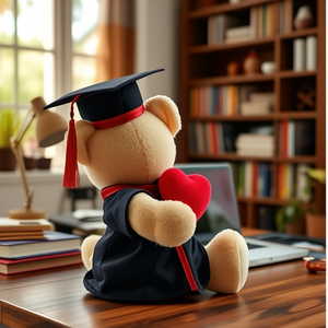 Tốt nghiệp Gấu bông bác sĩ Mũ Thạc sĩ quần áo siêu mềm sang trọng giảm căng thẳng Quà Tặng Đại Học tình yêu gấu - Product Image 3